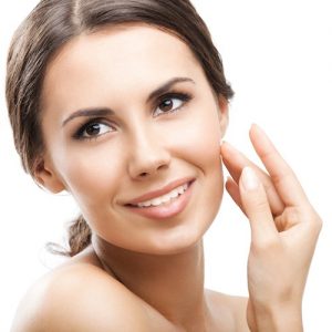 Use of skin care products on the face